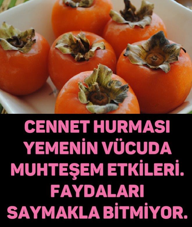 Cennet Hurması Yemenin Vücuda Muhteşem Etkileri!