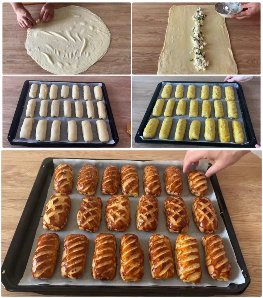 Kat Kat Çıtır Çıtır El Açması Peynirli Katmer Börek