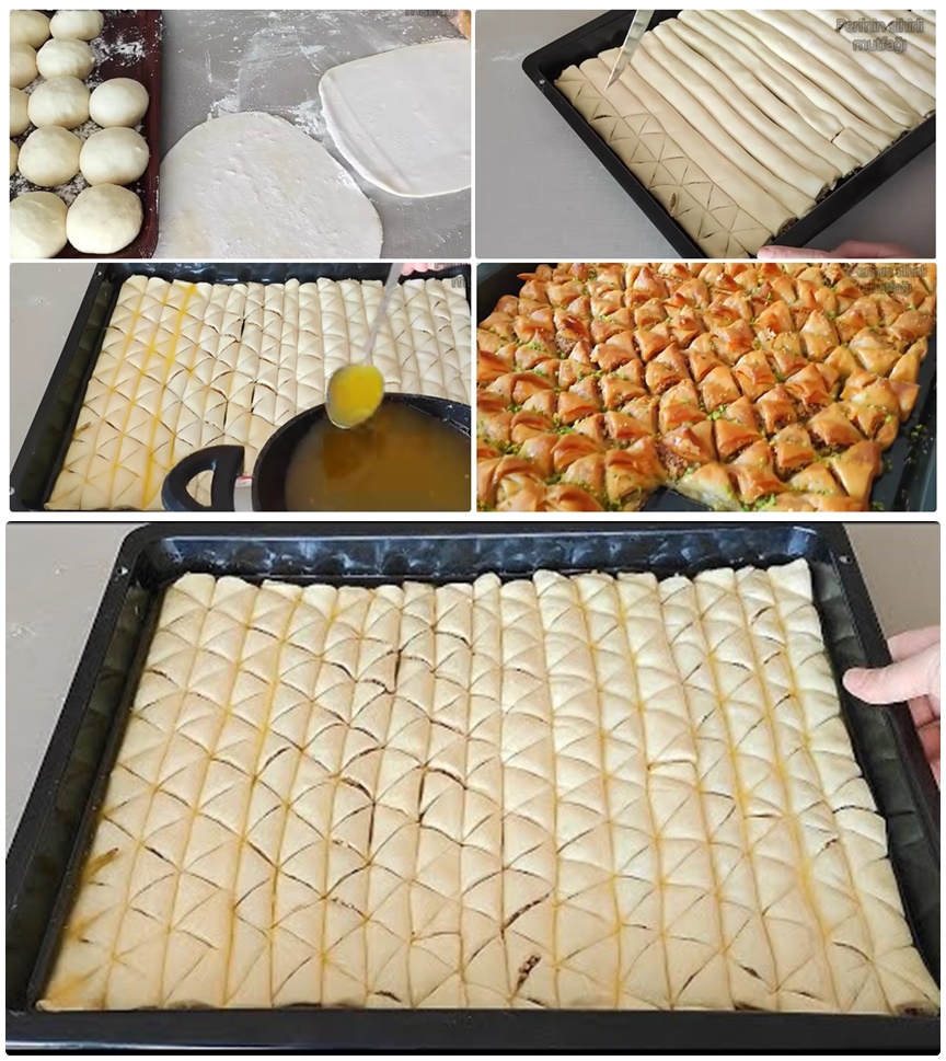 1 Saatte Bir Tepsi Çıtır Çıtır El Açması Baklava Tarifi