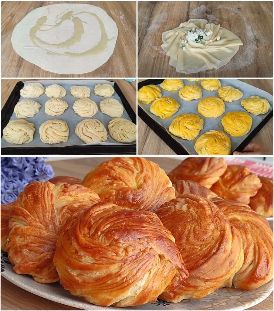 Tel Tel Ayrılan Rüzgar Gülü Börek Tarifi