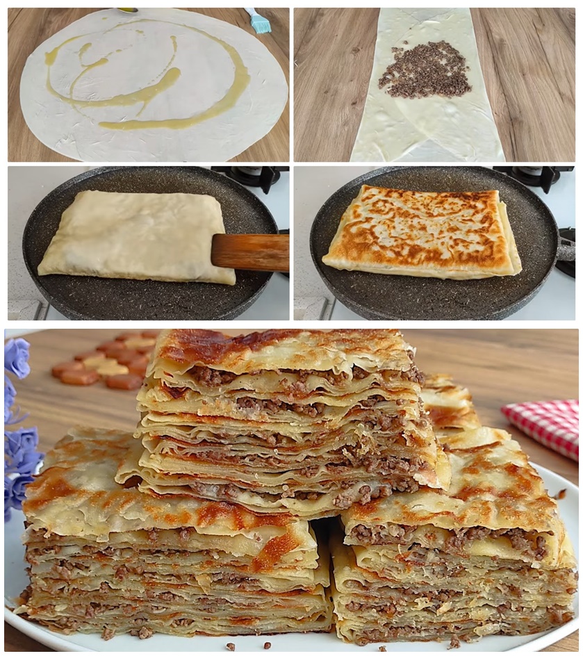 El Açması Kıymalı Börek Tarifi