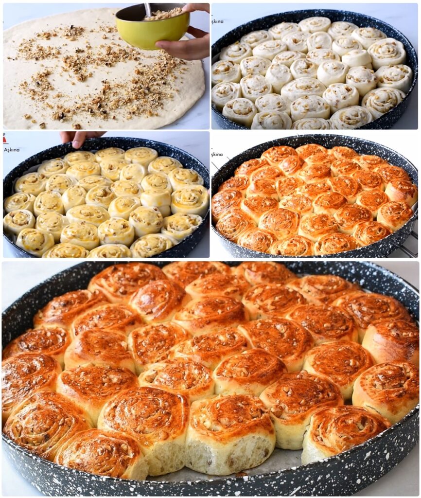 Kahvaltıya Yumuşacık Lokum Gibi Cevizli Çörek Tarifi