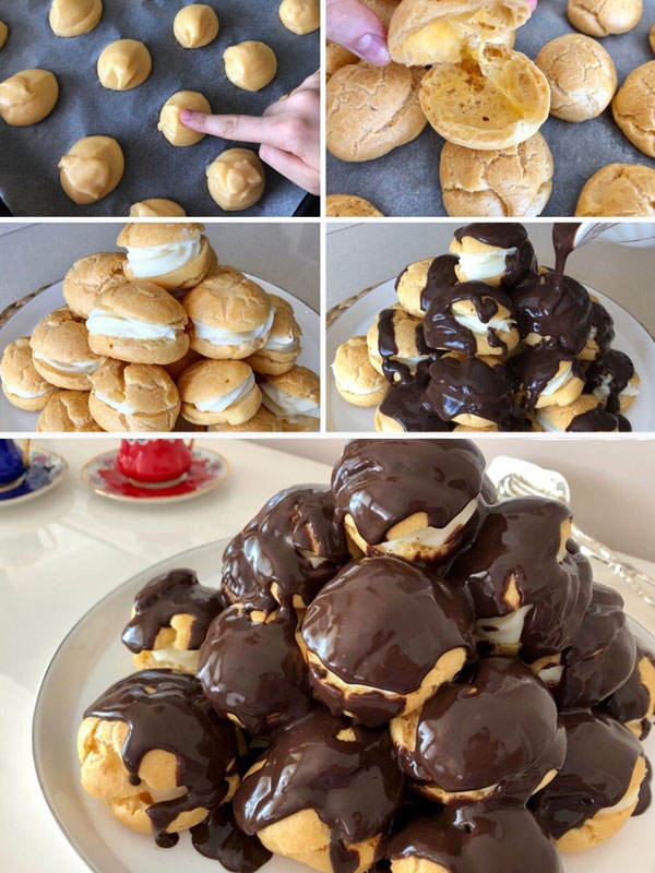 Çikolata Soslu Profiterol