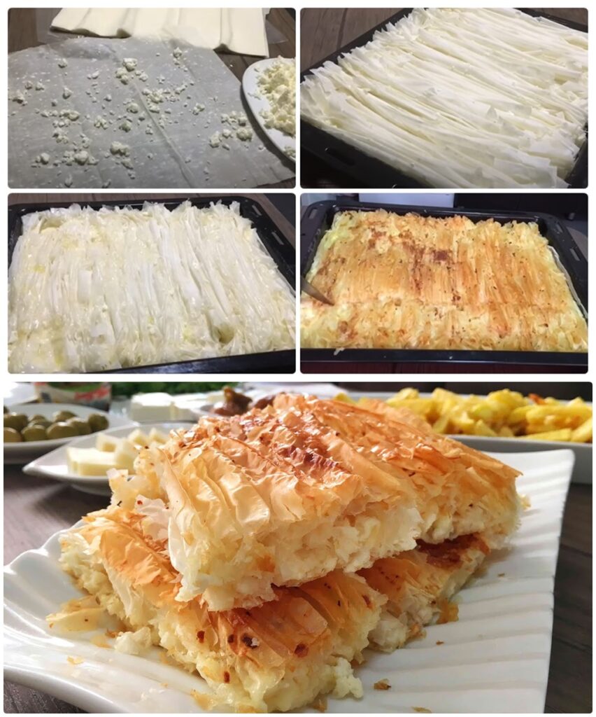 Baklava Yufkasından 5 Dakikada Su Böreği Tadında Peynirli Börek