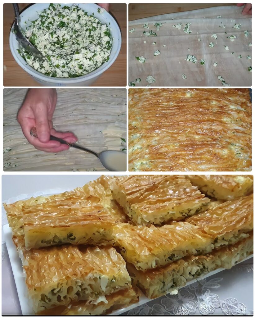 Baklavalık Yufkadan Pileli Börek